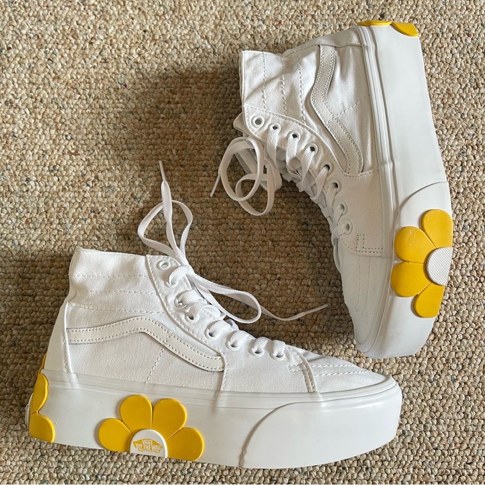 Vans SK8-Hi Tapered Stackform OSF Platform Sneakers Yellow Daisy W 9.5/ M 8 - Picture 8 of 16